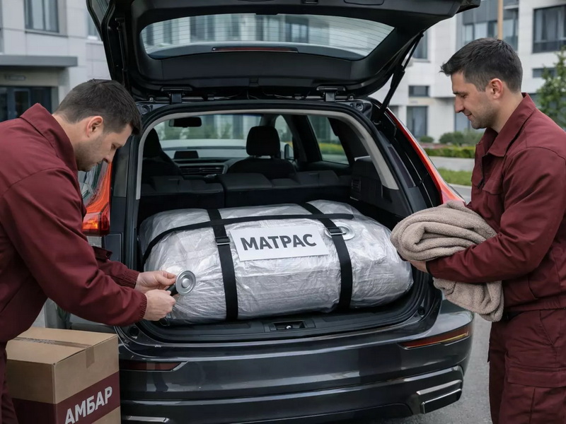 Этапы подготовки матраса к транспортировке