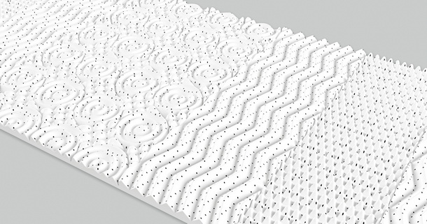 Натуральний латекс 7-Zone Effect у матраці Evolution