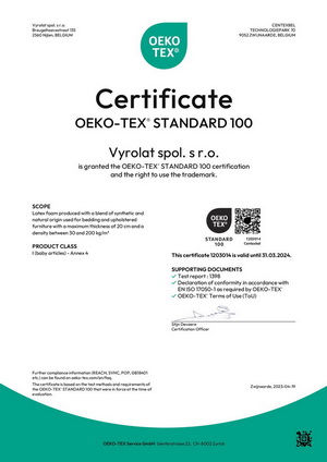 сертификат соответствия на матрасы: Latex_VYROLAT_31.03.24