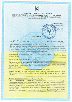 сертификат соответствия на матрасы: СЭС_Day&Night_podushki_odeyala_00001